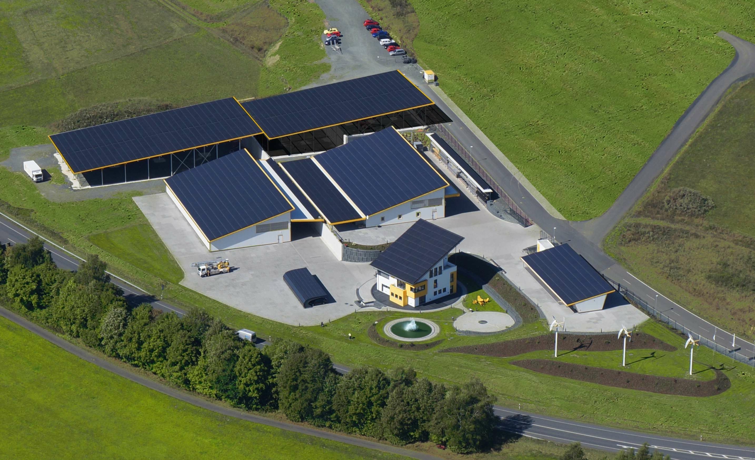 Aerial view of the Solar Centre Central Hesse
